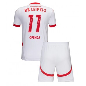 Billiga RB Leipzig Lois Openda #11 Hemmatröja Barn 2024-25 Kortärmad (+ Korta byxor)